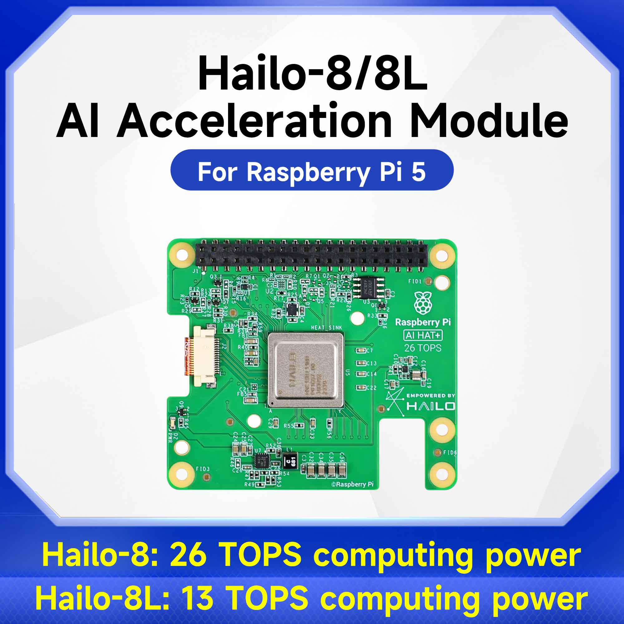 Raspberry Pi Ai Kit Hailo-8L - Hailo 8/8l Modulo di Accelerazione Ai
