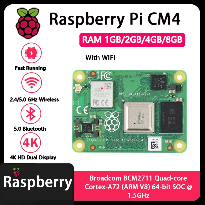 Raspberry Pi CM4 1GB/2GB/4GB/8 - Raspberry Pi Compute Module 4 8Gb 32Gb Emmc recensione e prezzo